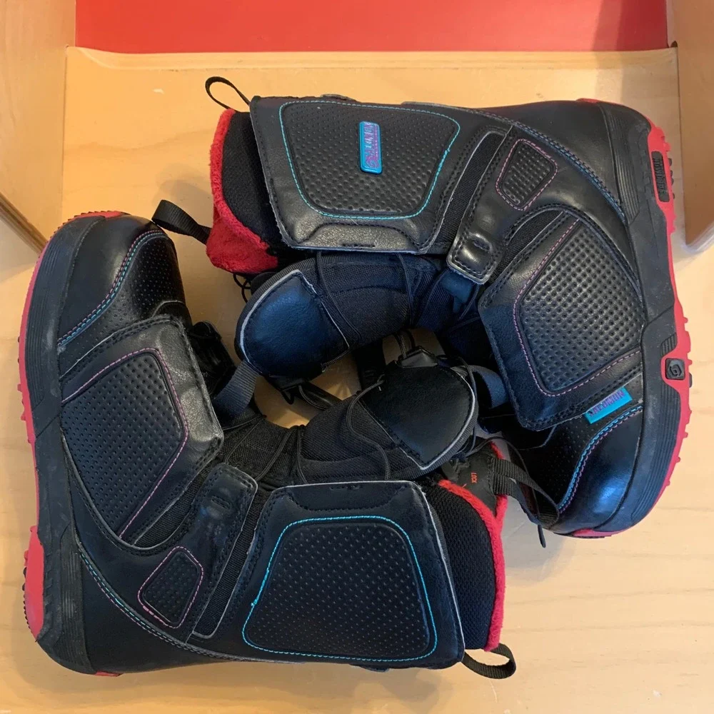 Salomon Pearl Womens Snowboard Boots US‎ Sz 5 Black Sure Lock Auto Fit Contagrip
